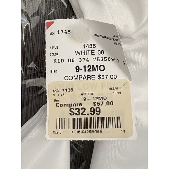 Baby Boy Christening Baptism Outfit White Size 9-12 Months Made In USA - Picture 6 of 7